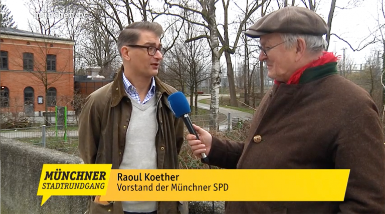 Christopher Griebel und Raoul Koether an der Würmbrücke in der Kaflerstraße in Pasing